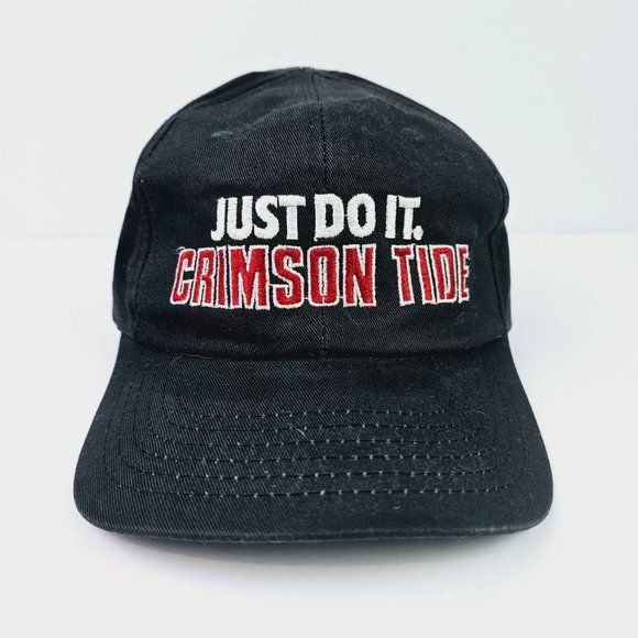 Vintage Nike Just Do It Crimson Tide Black Snapback Cap